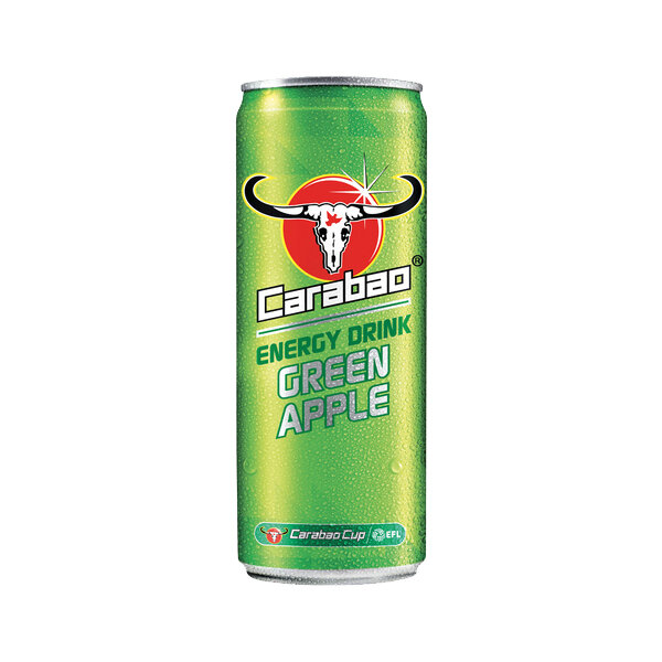 Carabao -  Energiegetränk mit Kohlensäure, grüner Apfel 330ml (Einweg)