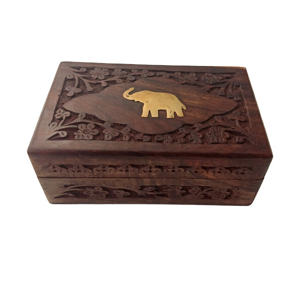 Schmuckkiste aus Hartholz "Elefant", L